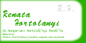 renata hortolanyi business card